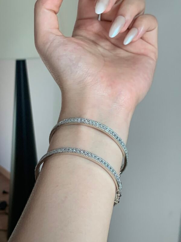 Thick PT950 platinum flash bracelet