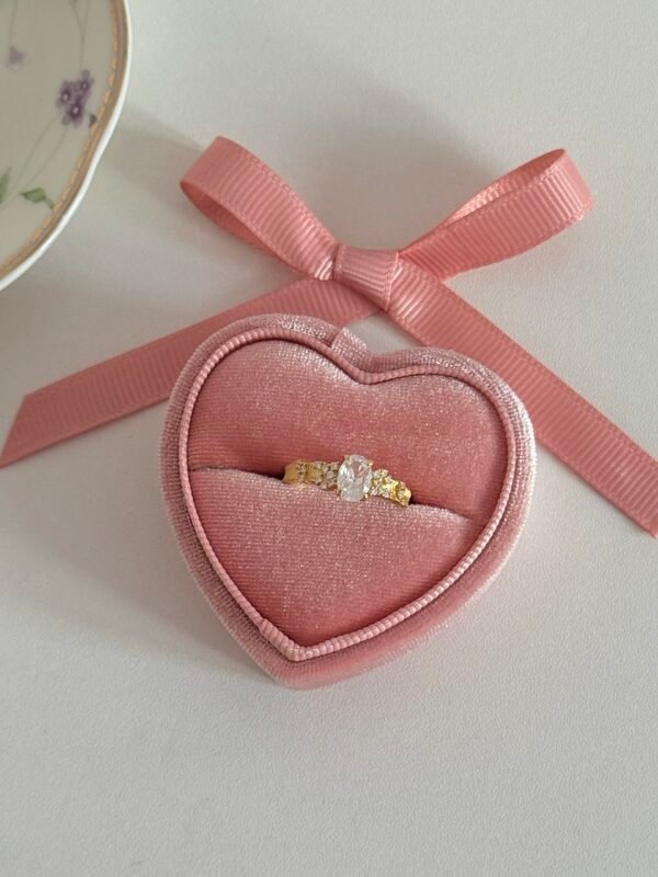 S925 sterling silver gold-plated starry sky hand-brushed diamond ring