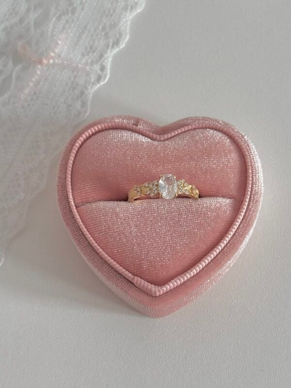 S925 sterling silver gold-plated starry sky hand-brushed diamond ring