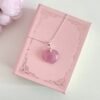 S925 sterling silver purple chalcedony heart pendant necklace