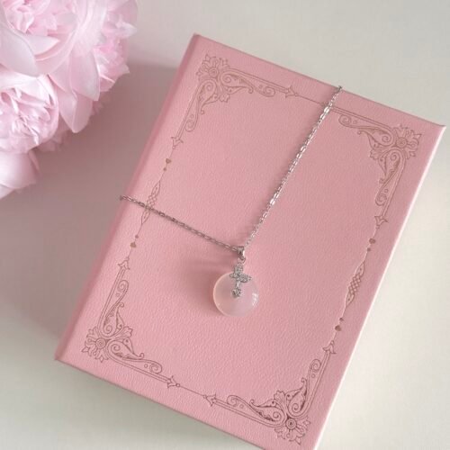 S925 sterling silver jade butterfly peace buckle necklace