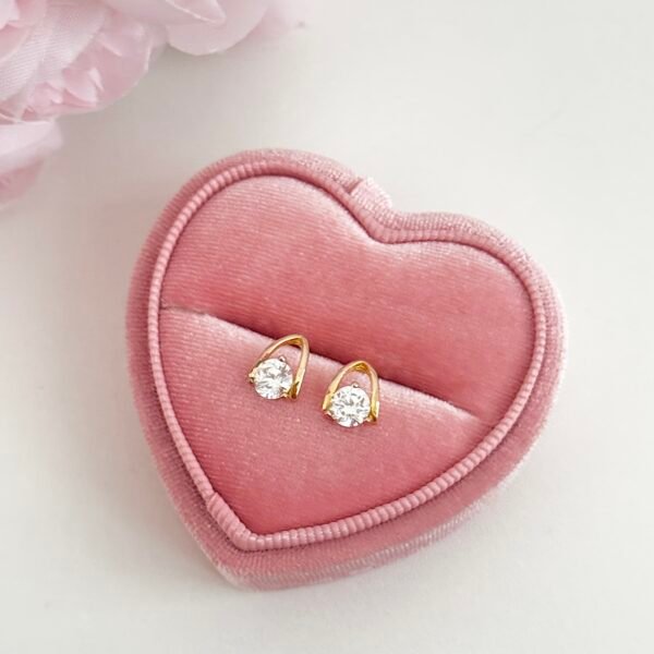 S925 silver pea high carbon diamond earrings