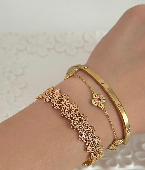 s925 sterling silver bracelet five flower bracelet