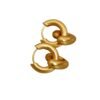 Simple brass gold-plated heart detachable earrings