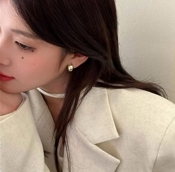 French eight-pointed star drop earrings