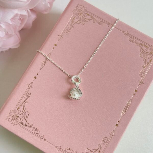 S925 silver holiday beach shell pearl necklace