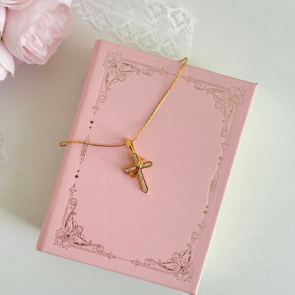 s925 silver crown cross necklace