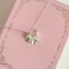 S999 sterling silver  playful kitten necklace