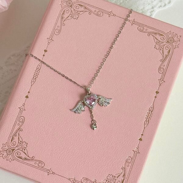 Cupid's Heart Pink Diamond Necklace