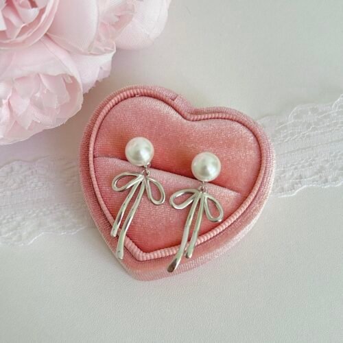 IMG_2638 S925 sterling silver bow pearl earrings