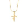 s925 silver crown cross necklace