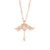 Cupid's Heart Pink Diamond Necklace