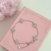 s925 sterling silver bracelet five flower bracelet