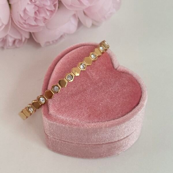 18k金高端钻石蜂窝不锈钢手链 (复制)