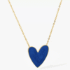 Simple and versatile oil painting heart necklace