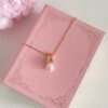 18k brass single pearl necklace (复制)