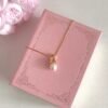 18k brass single pearl necklace (复制)