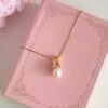 18k brass single pearl necklace (复制)