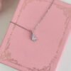 S925 sterling silver teardrop-shaped high carbon diamond necklace