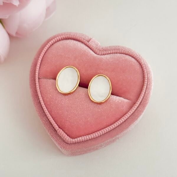 Simple French shell earrings