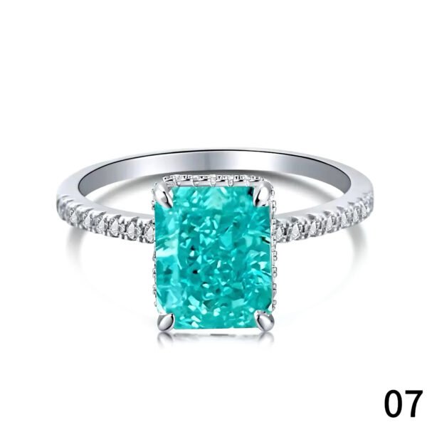 S925 Sterling Silver Sparkling High-Carbon Diamond Banquet Ring